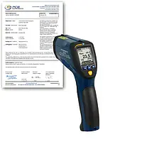 Termómetro infrarrojo PCE-893-ICA incl. certificado de calibración ISO 