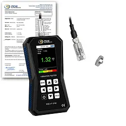 Acelerómetro incl. certificado de calibración ISO