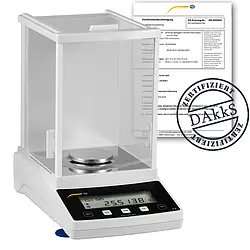 Balanza de laboratorio incl. certificado de calibración DAkkS
