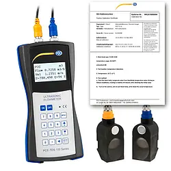 Caudalímetro ultrasónico con certificado de calibración ISO