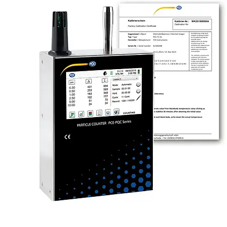 Medidor de calidad del aire PCE-PQC 30EU incl. certificado de calibración