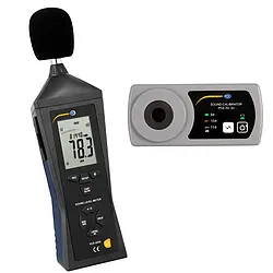 Medidor de sonido con calibrador acústico clase II