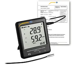 Medidor de temperatura incl. certificado de calibración ISO
