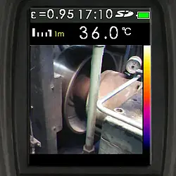 Medidor de temperatura - Presenta la imagen como real, infrarroja o superpuesta