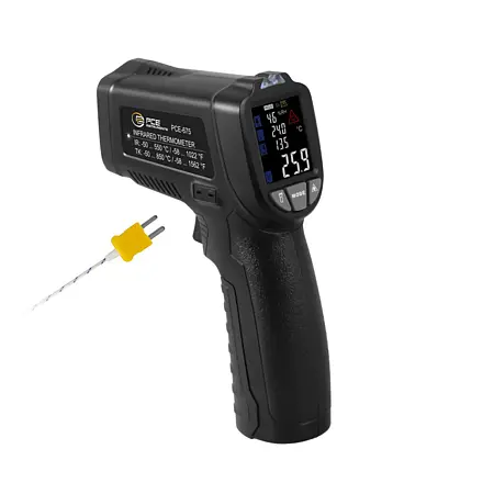 Termómetro infrarrojo PCE-675 incl. Tipo K