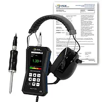 Acelerómetro PCE-VT 3750S-ICA incl. certificado de calibración ISO 