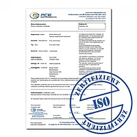 Certificado de calibración de fábrica (ISO 9001) para dinamómetros