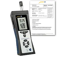 Medición ambiental / Termohigrómetro PCE-320-ICA incl. certificado de calibración ISO 