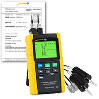 Medición de vibraciones / Vibrómetro PCE-VM 5000-KIT-ICA incl. certificado calibración ISO 