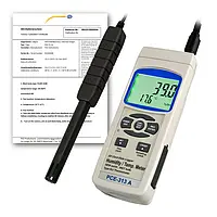 Medidor de temperatura PCE-313A-ICA incl. certificado de calibración ISO 