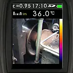Medidor de temperatura - Presenta la imagen como real, infrarroja o superpuesta