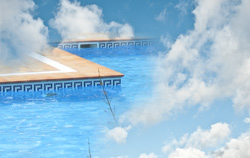 Klimadatalogger til en swimmingpool.