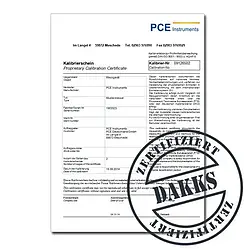 DAkkS-kalibreringscertifikat for instrumenter til måling af lukkekraft