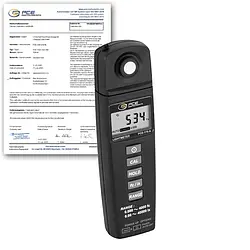 Luxmeter PCE-170 A-ICA inklusive ISO kalibreringscertifikat