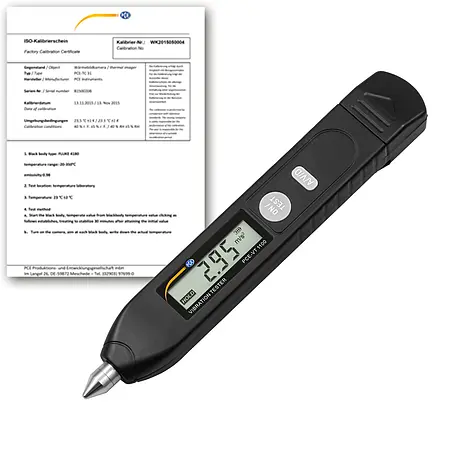 Acceleration Kunde PCE-VT 1100-ICA inklusive ISO-kalibreringscertifikat