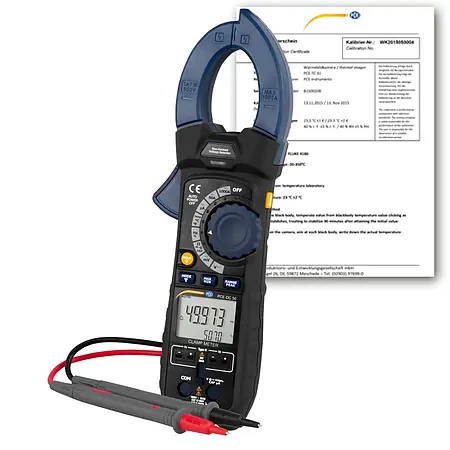 Amperemeter PCE-DC 50-ICA inklusive ISO-kalibreringscertifikat