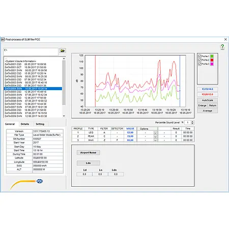 Arbejdsmiljø- og sikkerhedsmåler PCE-428 Software 4