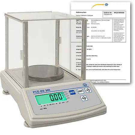 Retting Scale PCE-BS 300-ICA inkl. ISO-kalibreringscertifikat