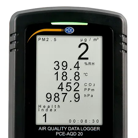 CO2 måling af enhed PCE-AQD 20 Display