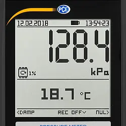 Forskellige tryk manometer PCE-PDA 100L display