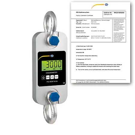 Digital-Kranwhaage PCE-DM 3WI-ICA inklusive ISO-kalibreringscertifikat