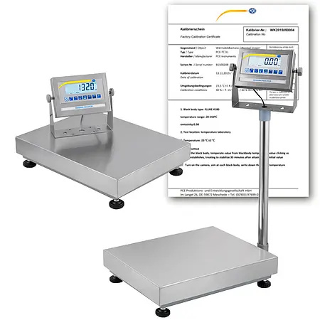 Dosierwaage PCE-EP 150P1-ICA inklusive ISO-kalibreringscertifikat