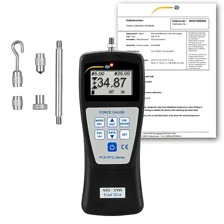 Durometer/Hårdhedstester (ikke metal) PCE-PFG 20-ICA inkl. ISO-kalibreringscertifikat