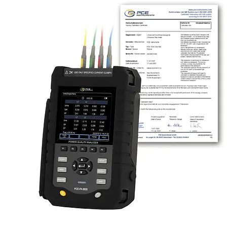 Elektrisk måleteknologi effektmåler PCE-PA 8500-ICA INKL. ISO KALIBRERINGSCERTIFIKAT