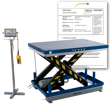 Hydraulisk løftebord-digital skala PCE-HLTS 500-ICA inklusive iso-kalibreringscertifikat