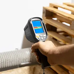 Måling af en radiator med det termiske billedkamera