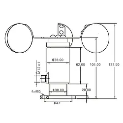 Vindsensor PCE-FST-200-201 Dimensioner