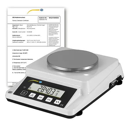 Laboratorieskala PCE-DMS 310-ICA inklusive ISO-kalibreringscertifikat