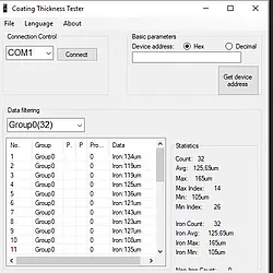 PCE-CT 65 Softwaremalingstykkelsesmålingsenhed