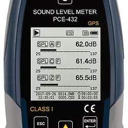Lydniveau Meter PCE-432 Display 5