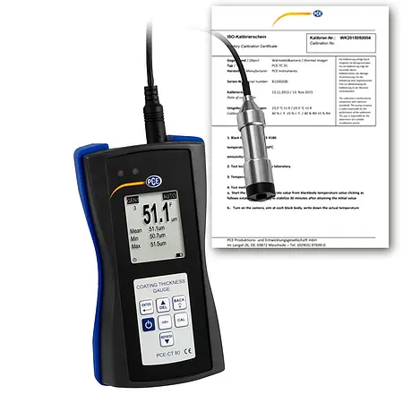 Materiel testenhed PCE-CT 80-ICA inklusive ISO-kalibreringscertifikat