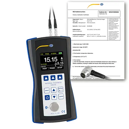 Materiel testenhed PCE-TG 300-ICA inklusive ISO-kalibreringscertifikat