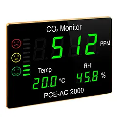 Miljømålingsteknologi Gas Måling Enhed PCE-AC 2000 til kontorer, træningsrum