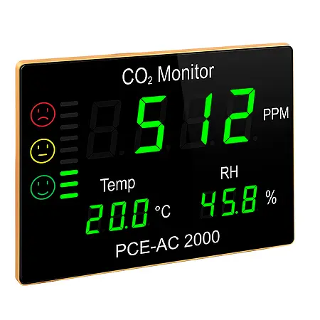 Miljømålingsteknologi CO2 måleenhed PCE-AC 2000