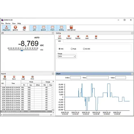 Multimeter PCE-BDM 20-software