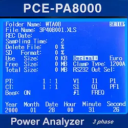 Netværksanalyse Enhed PCE-PA 8000