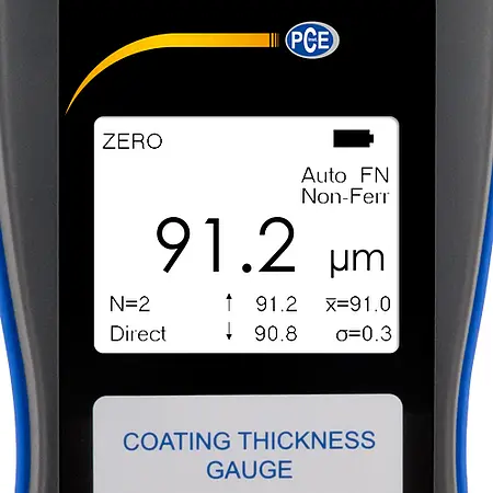 Lagtykkelse Måling Enhed PCE-CT 100 Display