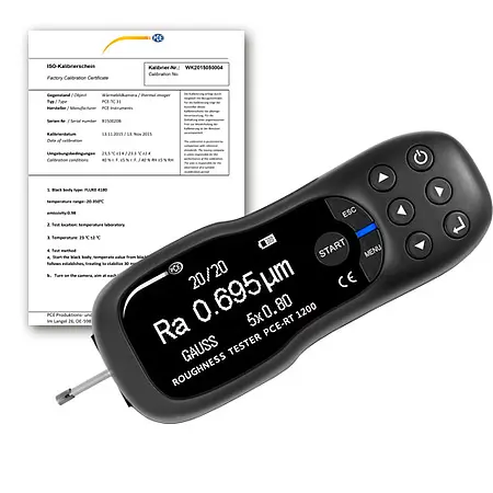 Surface Tester PCE-RT 1200-ICA inklusive ISO-kalibreringscertifikat