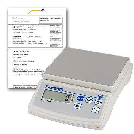 PCE-BS 6000 ICA Package Scale inklusive ISO-kalibreringscertifikat