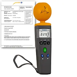 Strålingsbeskyttelsesmonitor PCE-EM 29-ICA inklusive ISO-kalibreringscertifikat