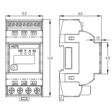 Dimensioner Performance Display / Performance Display -enhed