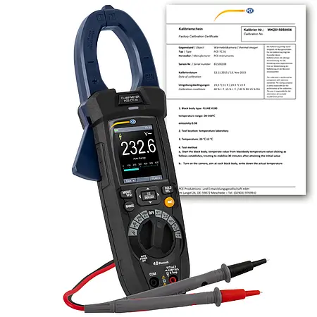 Elektricitetstang PCE-CTI 10-ICA inklusive ISO-kalibreringscertifikat