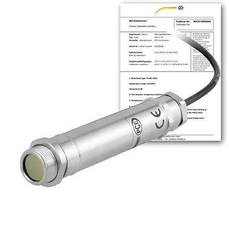 Temperatursensor inklusive ISO -kalibreringscertifikat