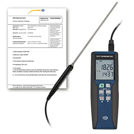 Temperaturmålingsteknologi Temperaturdatalogger PCE-HPT 1-ICI inklusive ISO-certifikat