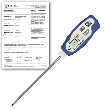 Termometer PCE-ST 1-ICA inkl. ISO kalibreringscertifikat