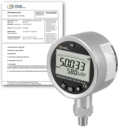 Tryksensor PCE-DPG 6-ICA inkl. ISO kalibreringscertifikat | PCE Instruments